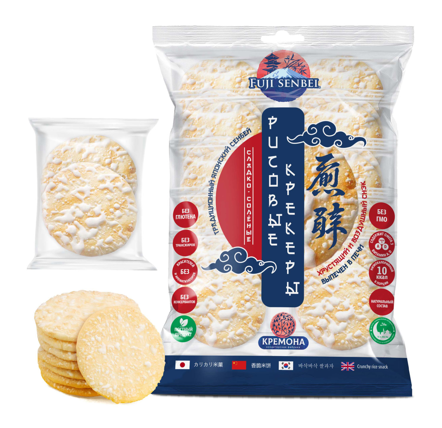 FUJI SENBEI Рисовые крекеры сладко-соленые, 106г