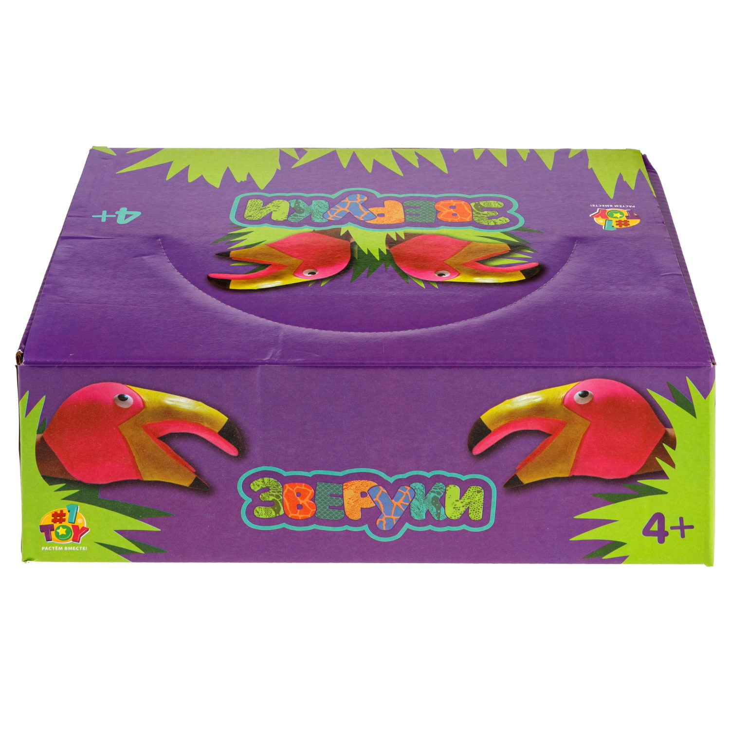 1toy Зверуки большие на руку "Фламинго", 12 шт в д/б