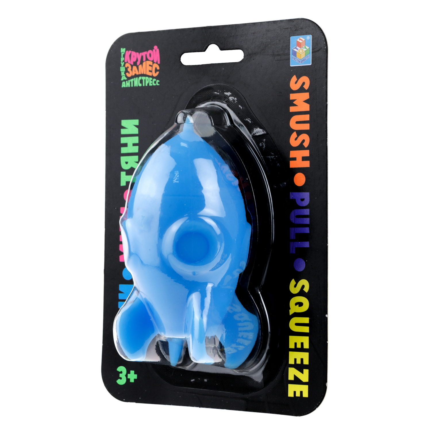 Антистресс-игрушка для рук 1TOY Крутой замес Ракета, жмякалка, мялка, 11 см, 6 цветов в ассортименте