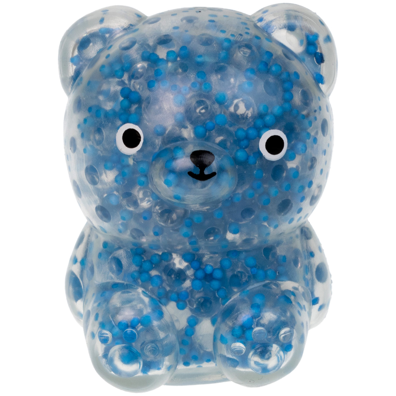 1toy Жмяка, "Медвежонок" с мелкими шариками 6х4,5х5 см, 4 вида в ассортименте