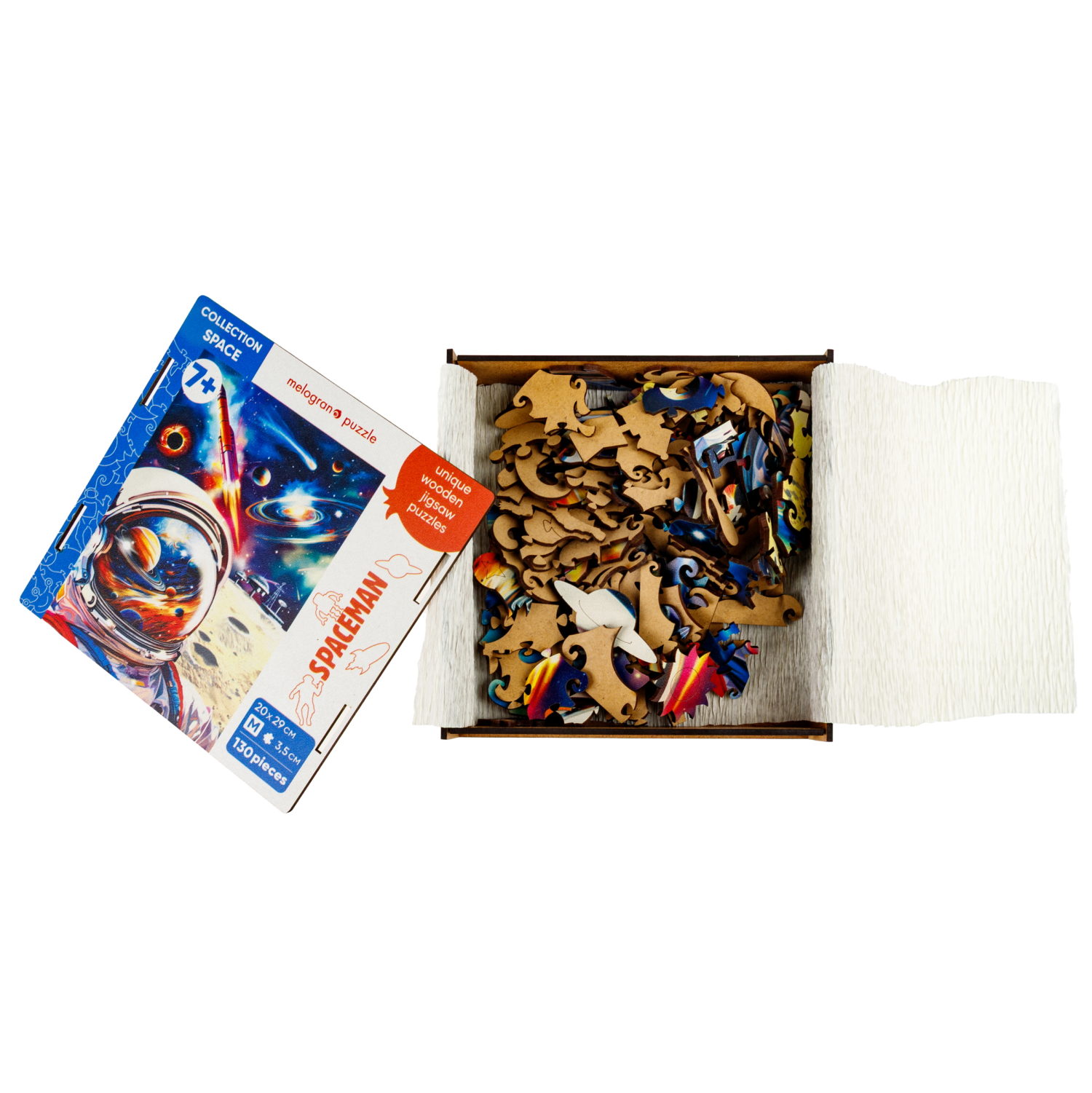 Пазлы Collection Space Космонавт на луне, 130 деталей