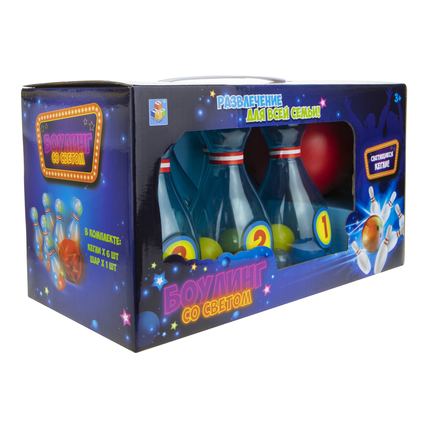 Игровой набор 1TOY "Боулинг" со световыми эффетами