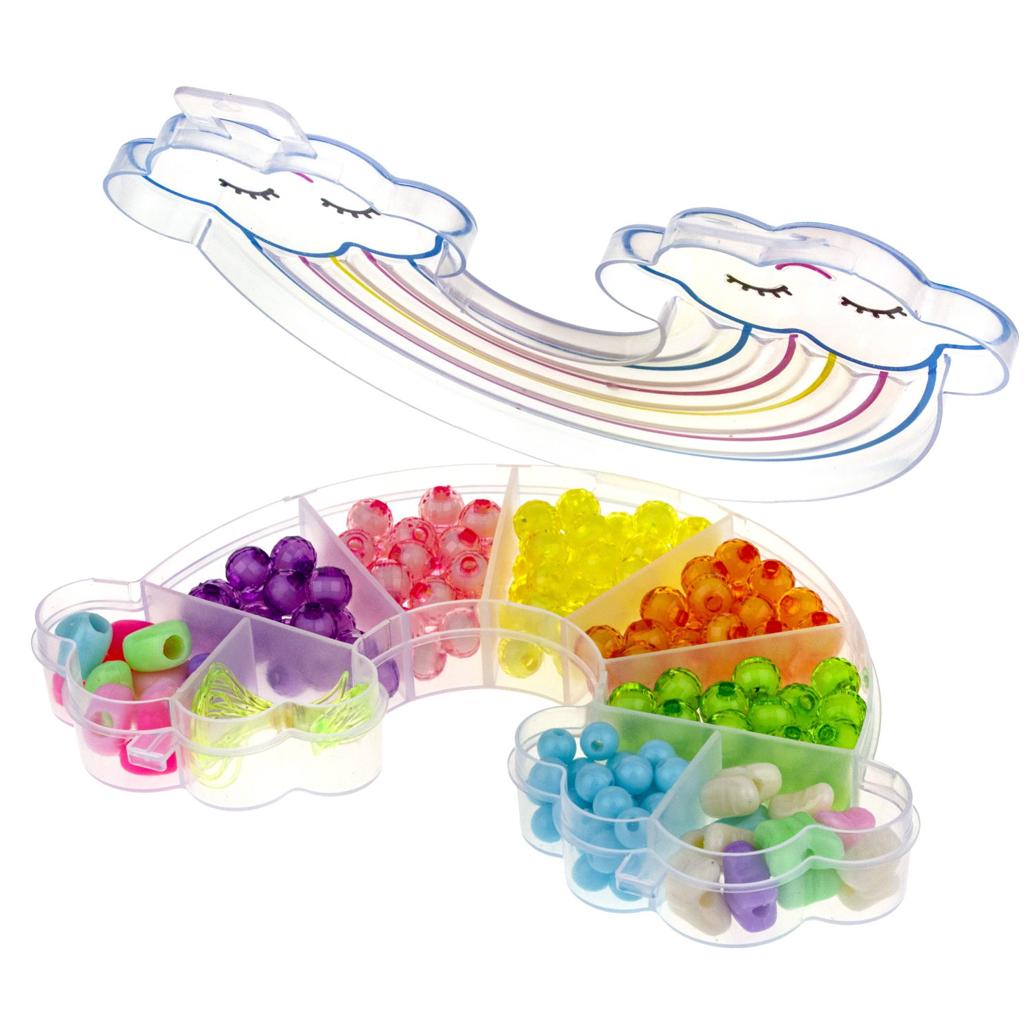 1TOY набор бусин "Bijou DIY" Радуга, 160 бусин