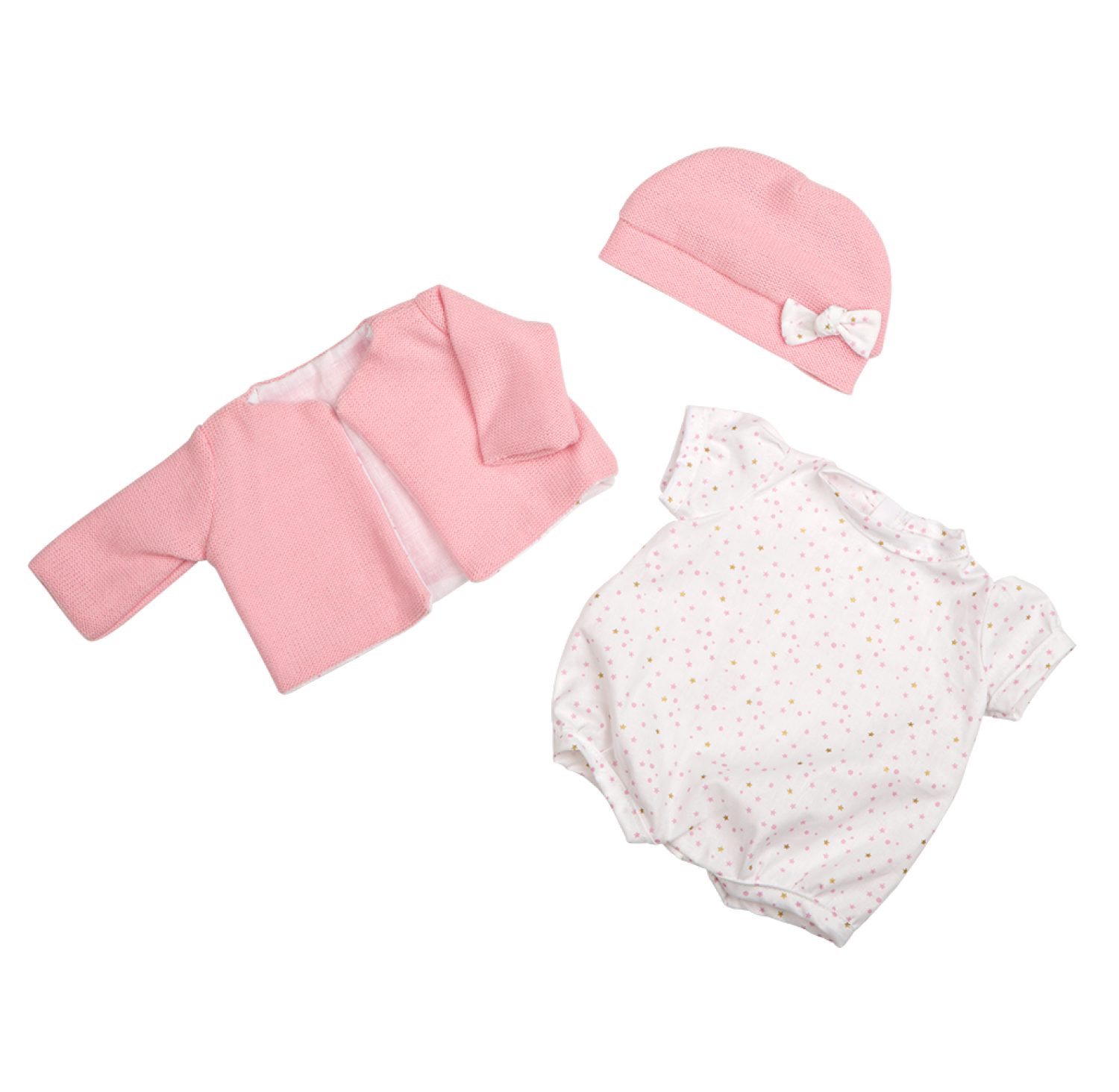 Набор одежды Arias для кукол 40 см.: боди,кофточка,шапочка,носочки