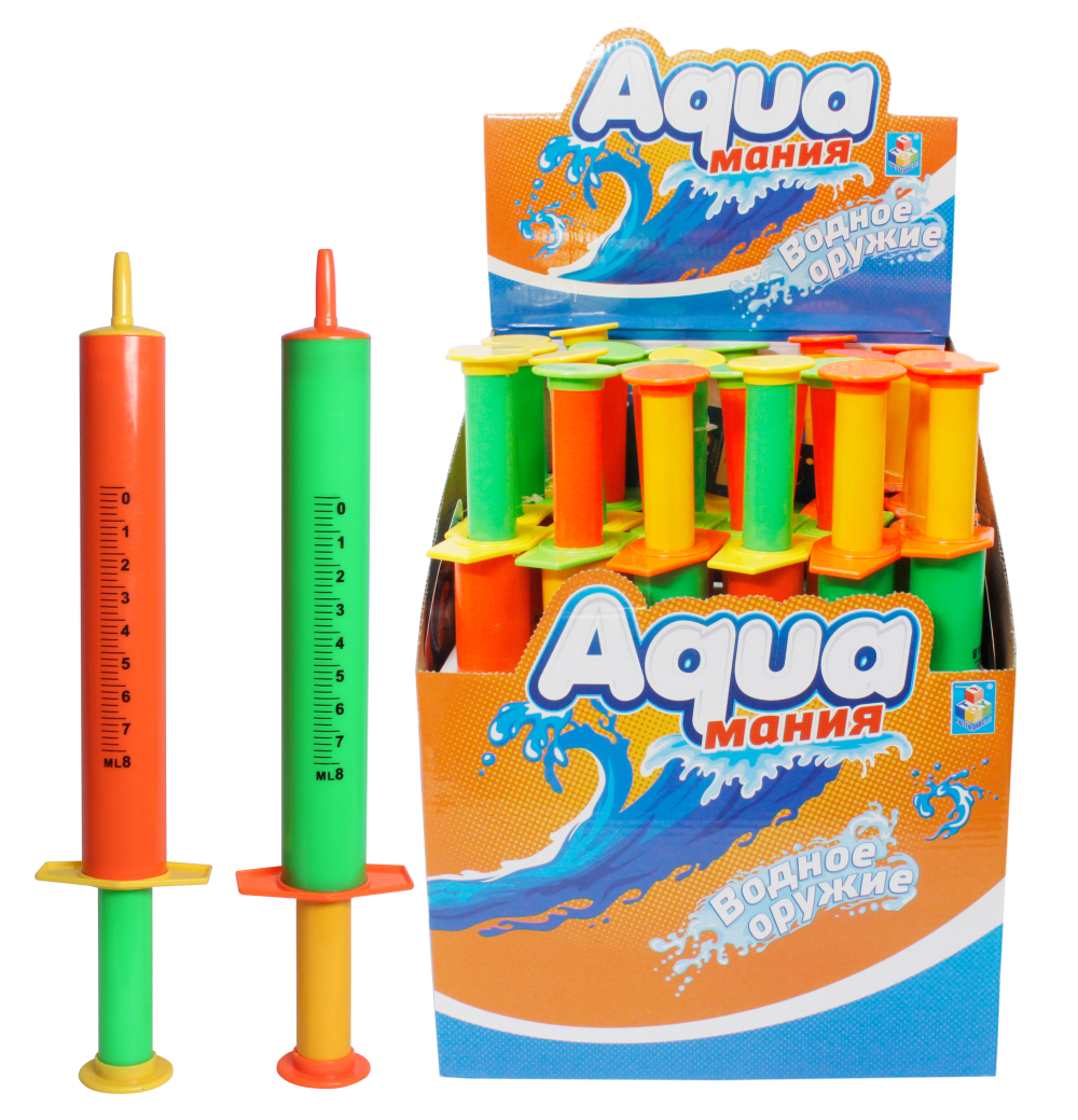 Водяной шприц 1TOY "Аквамания", помповое, 33х7х4см.