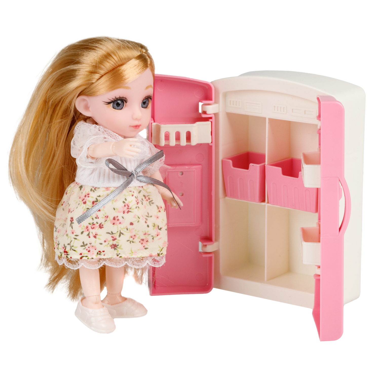 Alisa Kawaii mini, набор "Кухня", кукла 15,2 см