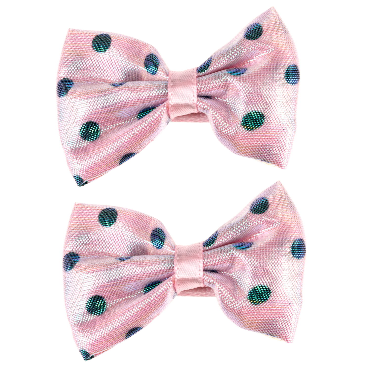 Lukky Fashion набор из 2 заколок-зажимов Бантик в горошек Пин-Ап, 4 цв.микс