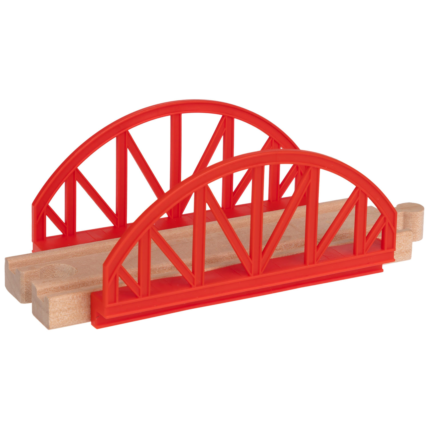 Деревянная железная дорога 1TOY GOODOK в коробке-трансформере, 56 элементов