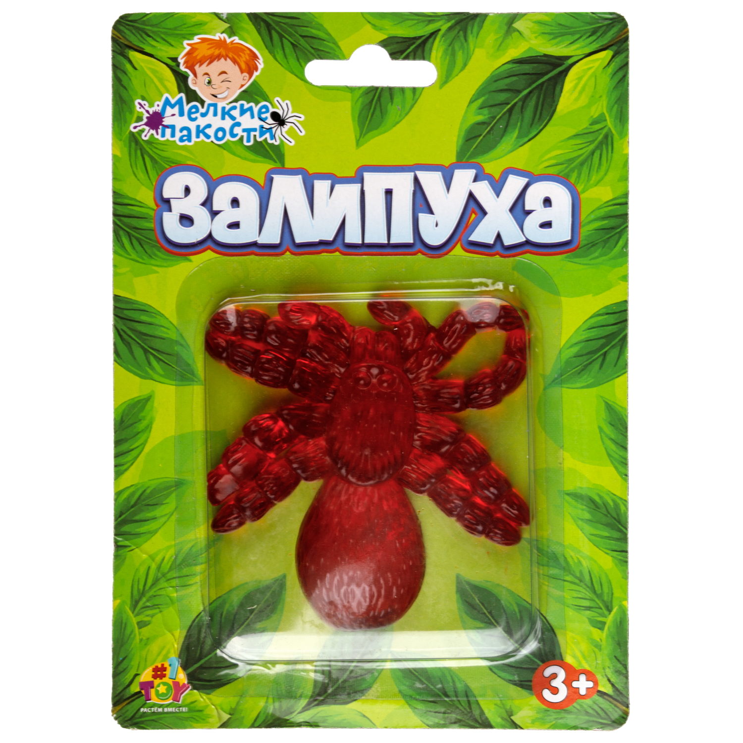 Жмяка липучая 1TOY Залипуха Паук, лизун 