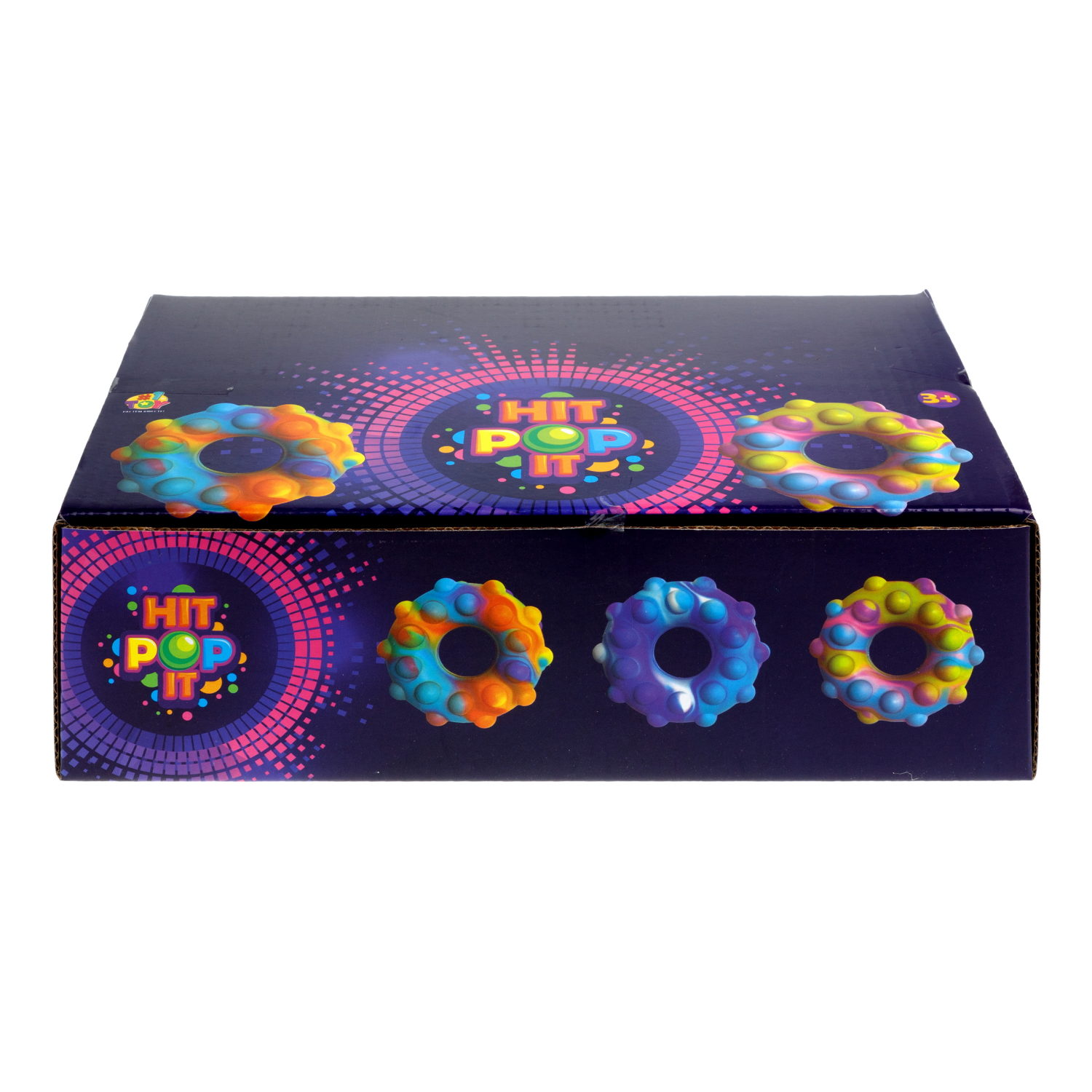 1toy Жмяка Hit Pop It "Пончик" 7 см, 3 вида в асс.