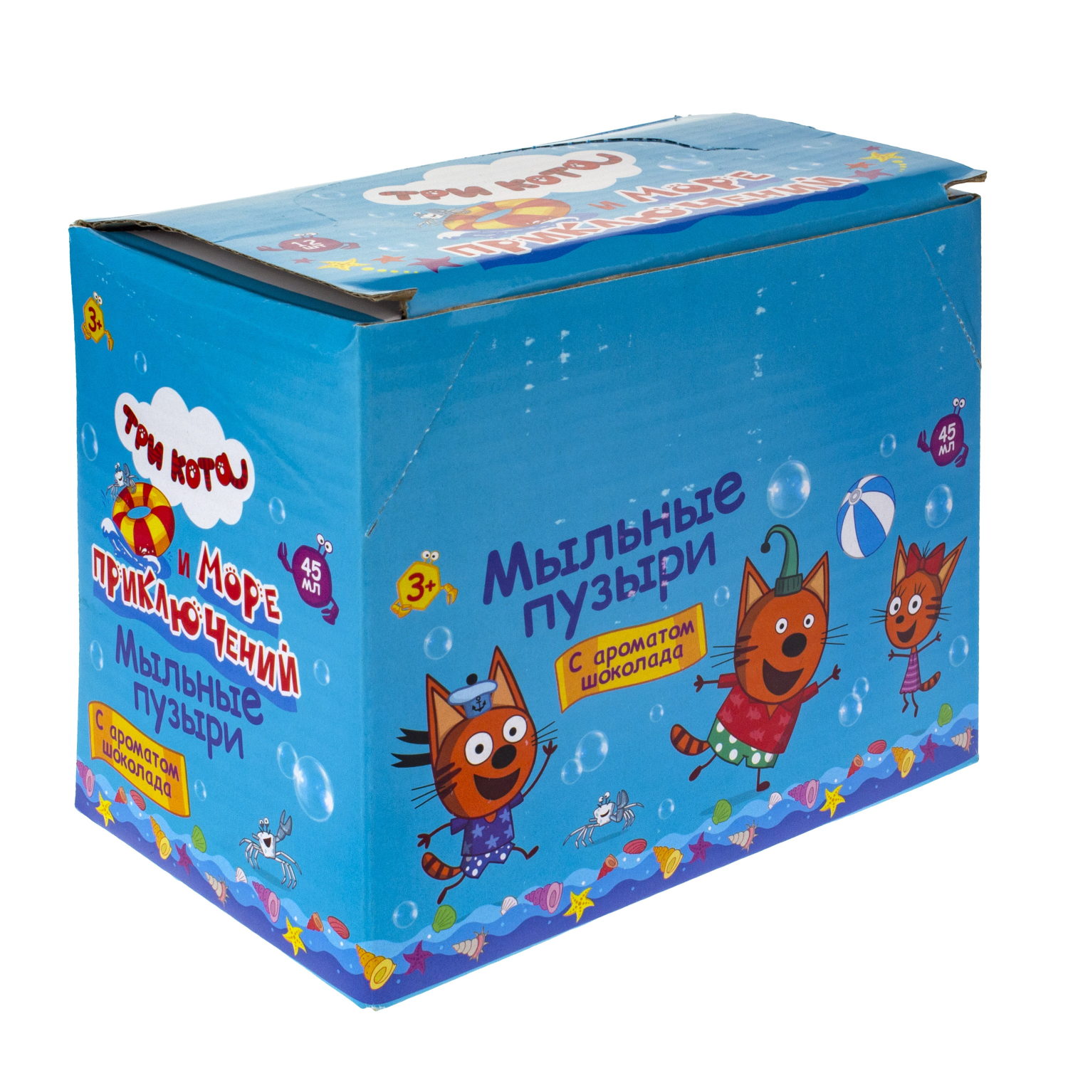 Мыльные пузыри ТРИ КОТА в виде эскимо, с ароматом шоколада (45мл.)
