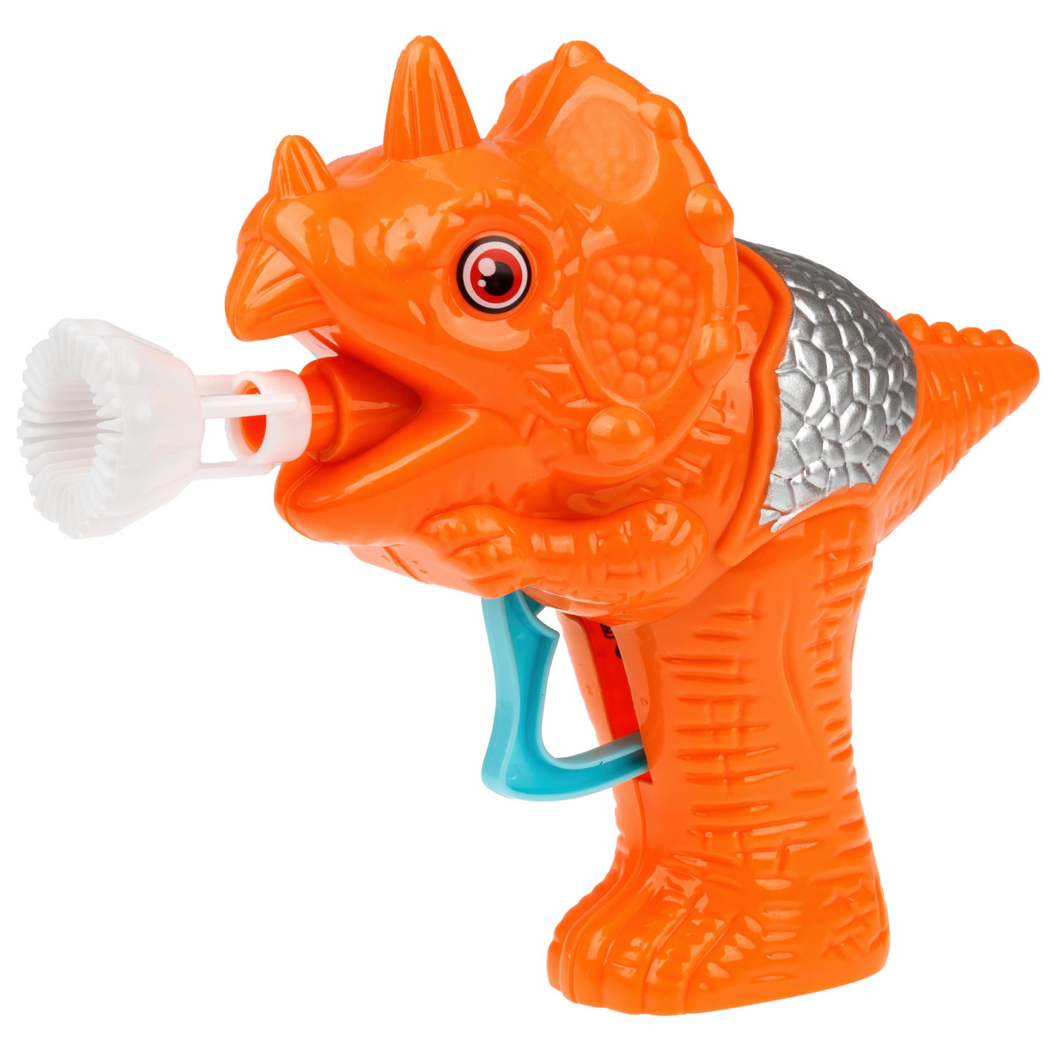 Пистолет для пускания мыльных пузырей 1TOY Мы-шарики! в виде динозавра, 50 мл, оранжевый