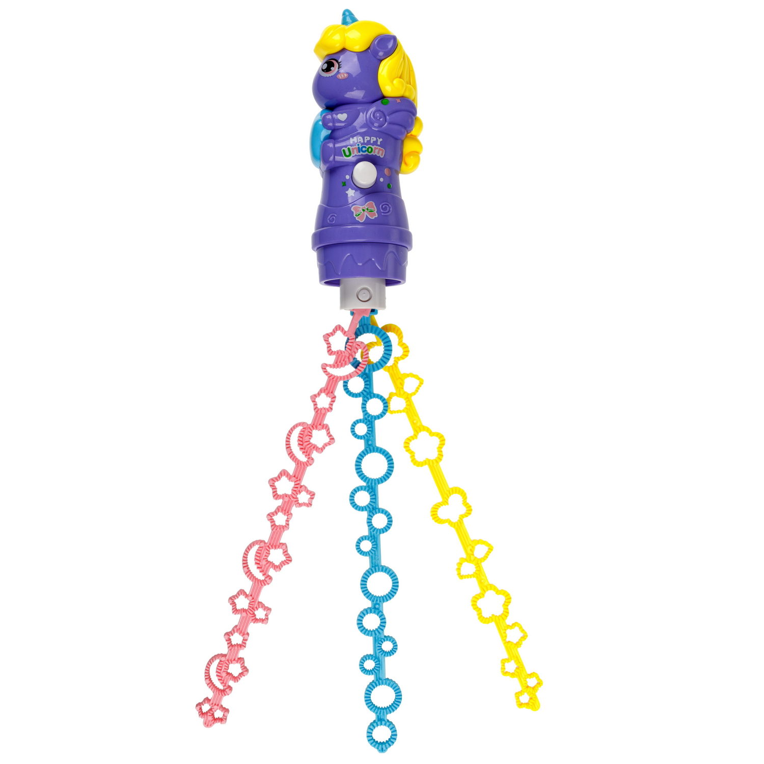 Мыльные пузыри 1TOY Мы-шарики! Единорог с веерным венчиком, 160 мл, 3 цвета в ассортименте