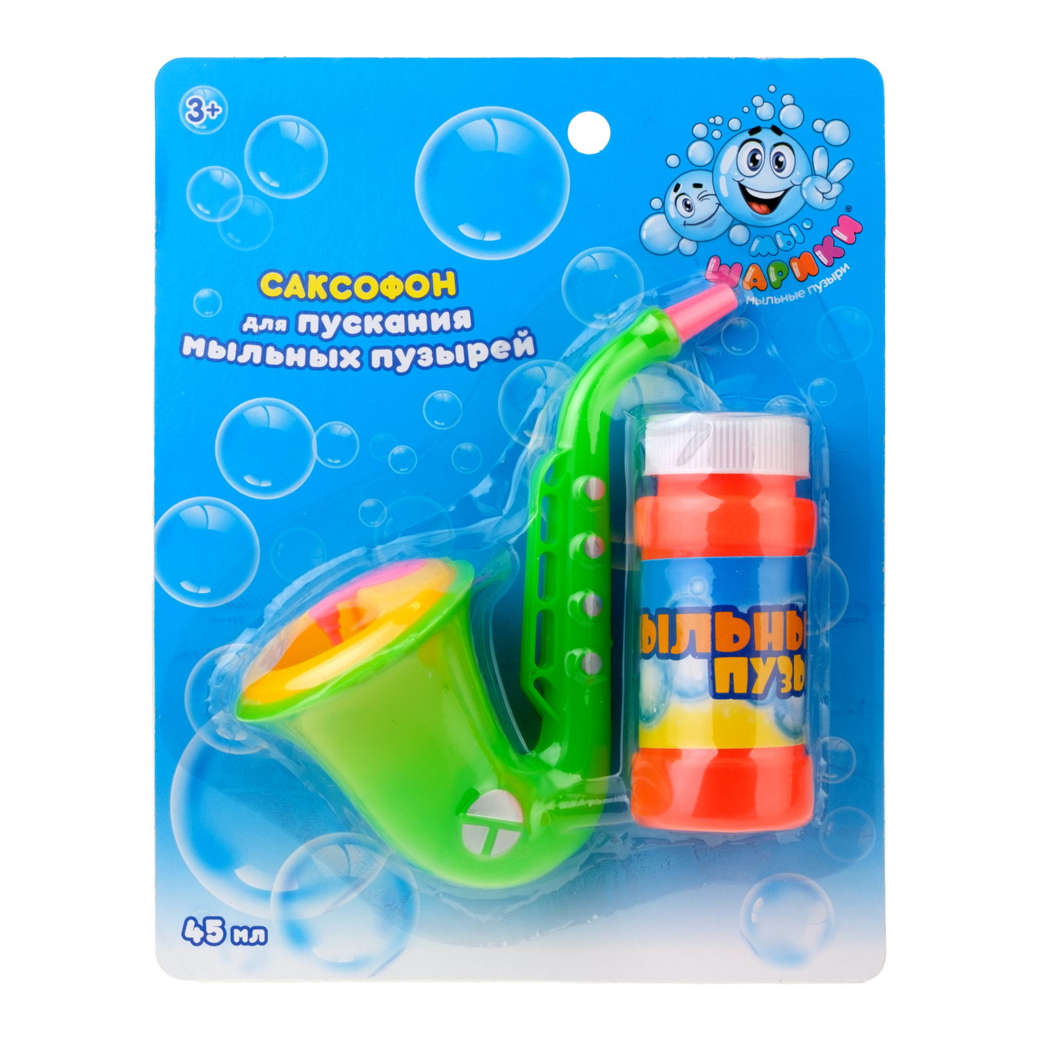 Игрушка для пускания мыльных пузырей 1TOY Мы-шарики! Саксофон, 45 мл