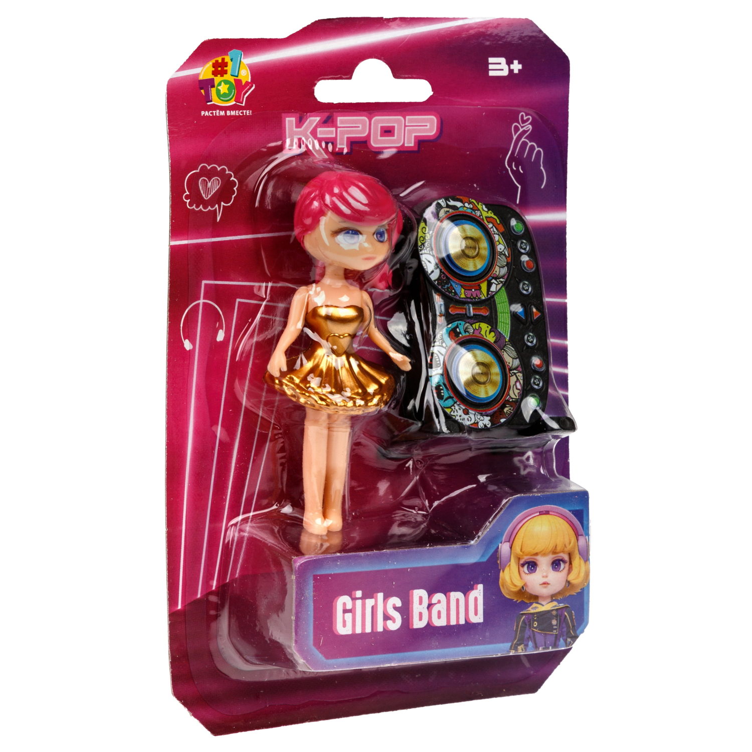 Кукла 1TOY K-POP Girls band с музыкальными инструментами, 30 видов в ассортименте