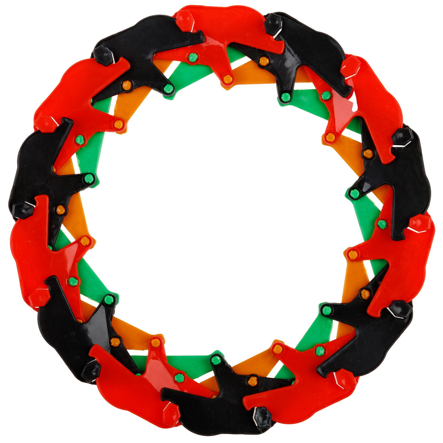 Фрисби складной 1TOY 7/14 см, двуцветный, оранжево-зеленый