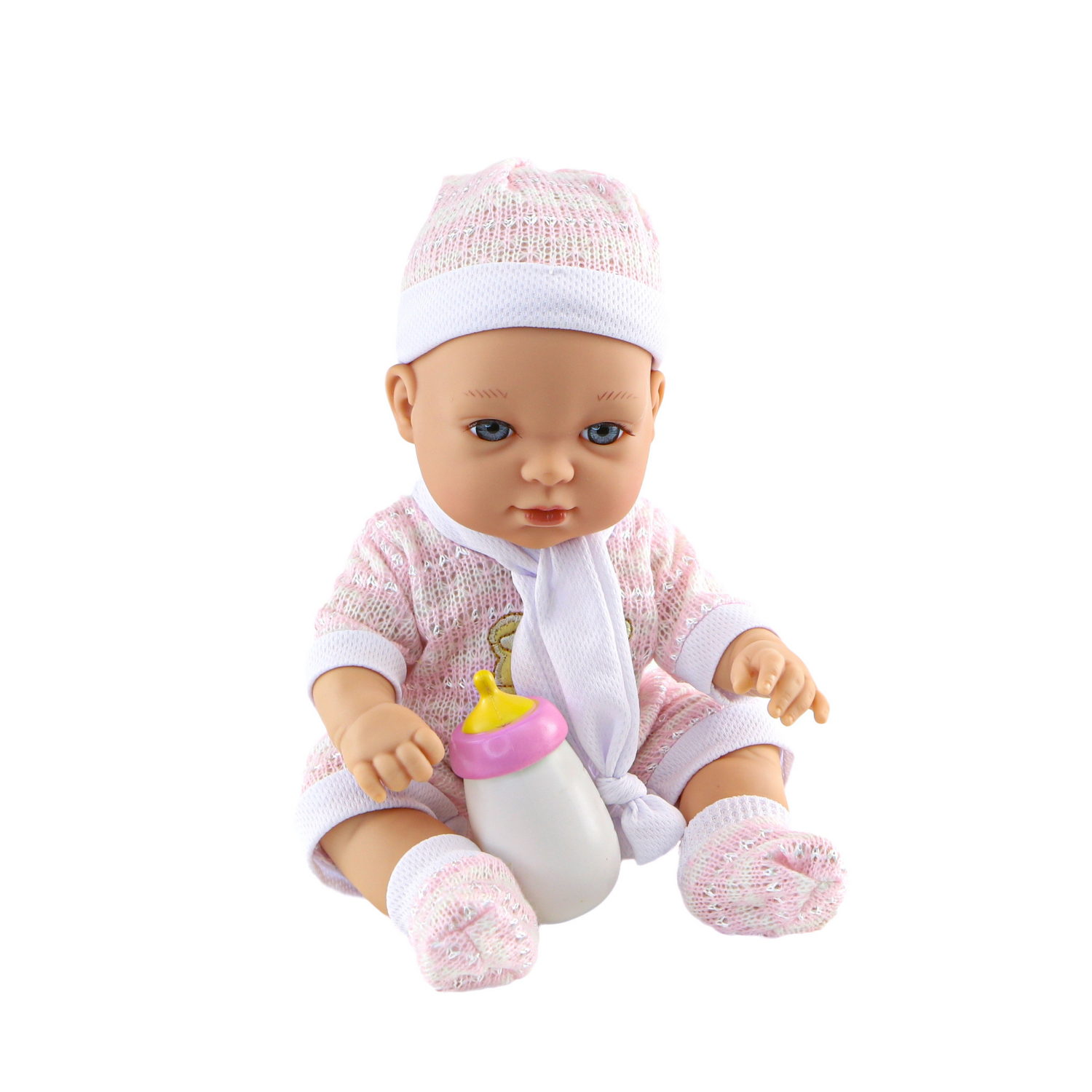 Куколка 1TOY "Baby Doll" в розовом платье, пинетках и болеро 28см.