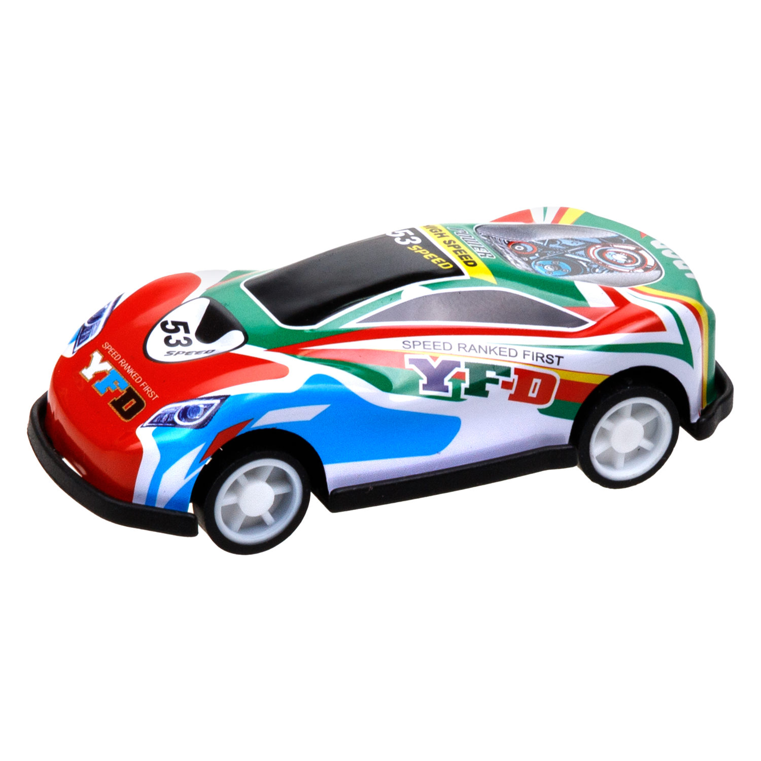 Набор металлических машинок с картой 1TOY Драйв, инерционные, гоночные, маленькие, 6,8 см, 60 шт.