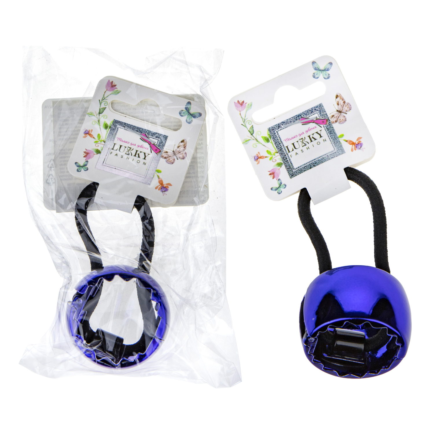 Резинка для волос Lukky Fashion с зажимом в виде колечка