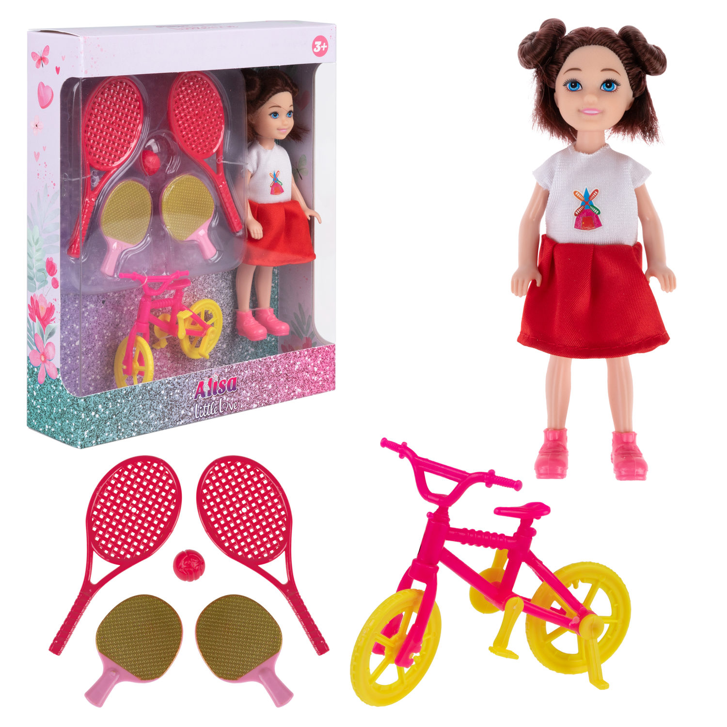 Кукла 1TOY ALISA LITTLE LOVE, 14,4 см, игровой набор