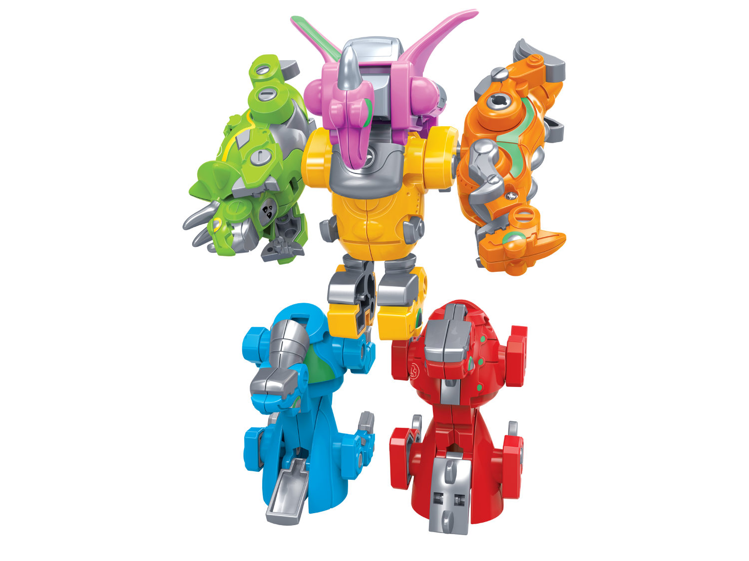 1toy Трансботы "Робозавры" (д/б 6 шт., в асс. 6 видов, из 6 шт. собирается большой робот)