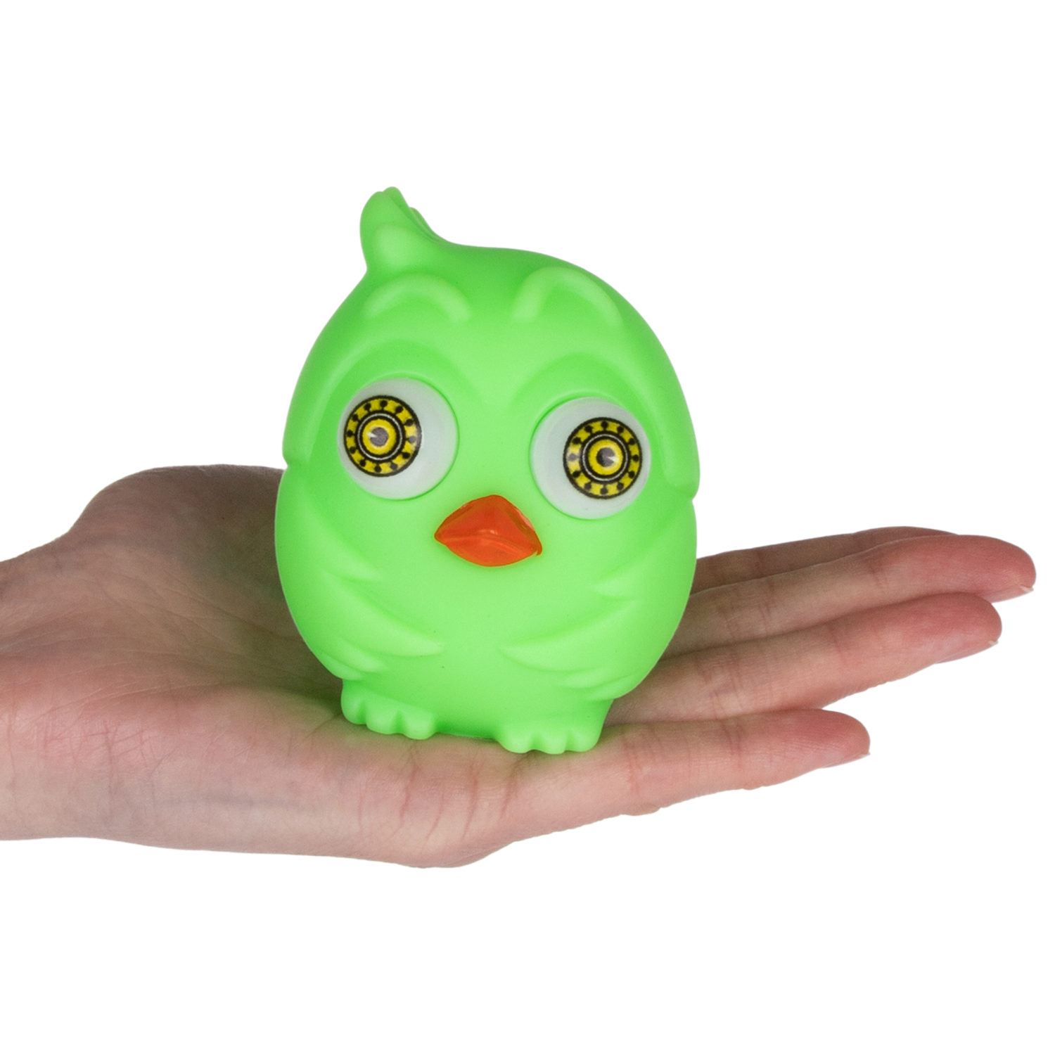 1TOY Пучеглаз-антистресс "Птицы" 7х6x5 см, зелёный