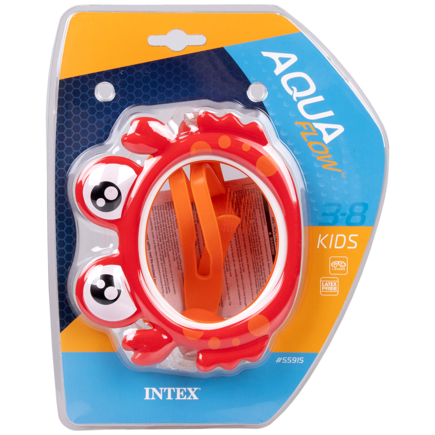 Очки-маска для плавания детская Intex Интекс Краб, 3-8 лет