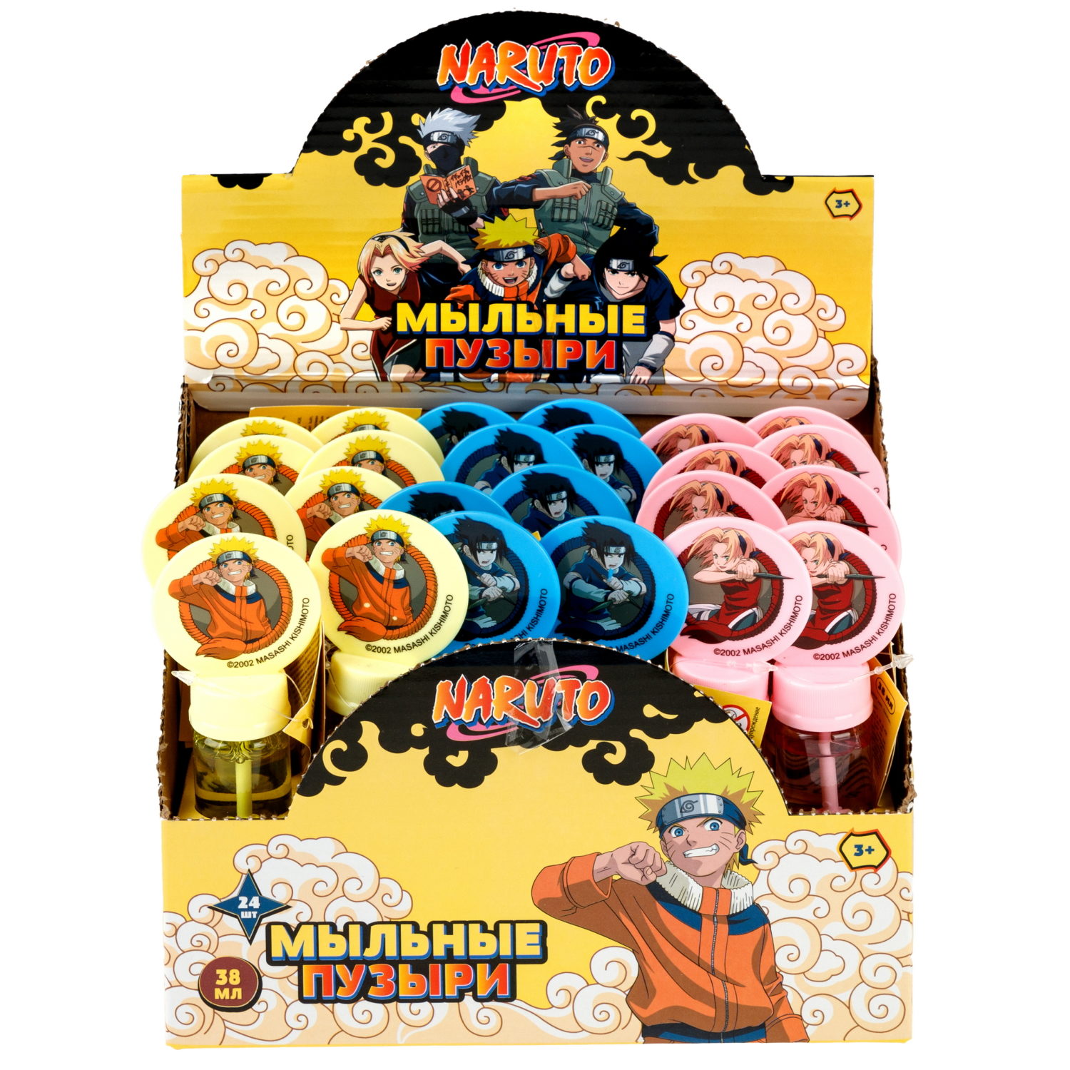 Мыльные пузыри Наруто 1TOY колба с кругляшом, 38 мл
