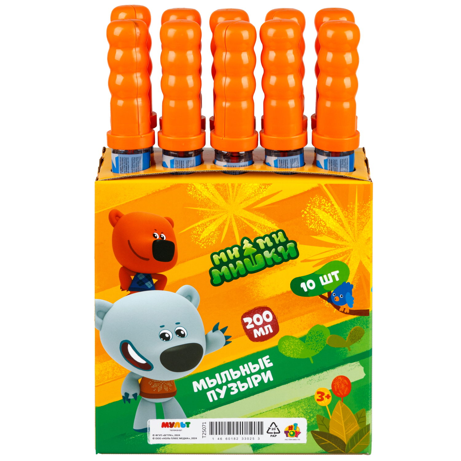 1TOY Ми-ми-мишки, мыльные пузыри, 200 мл