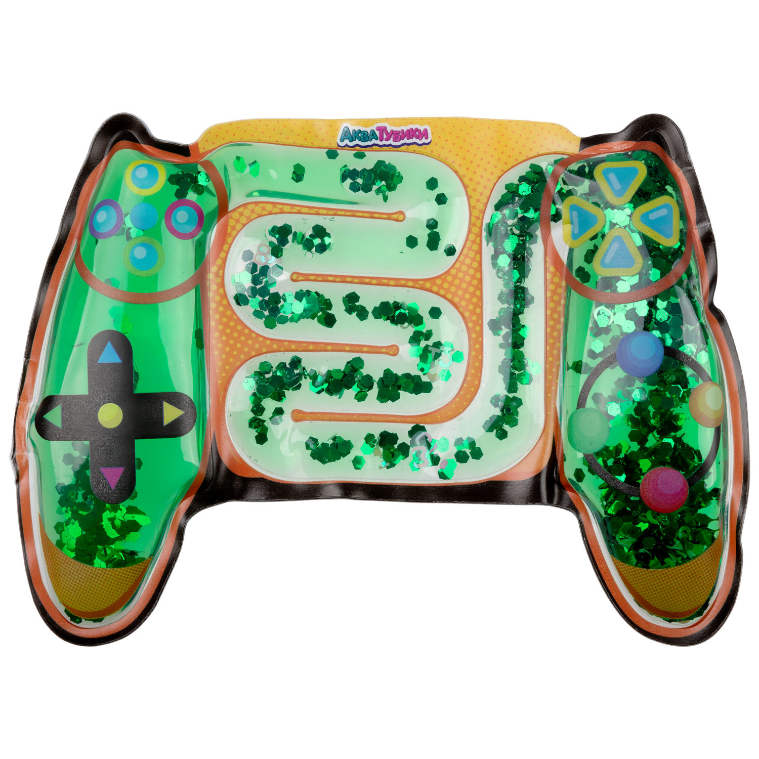Акватубики 1TOY Геймер: Джойстик оранжево-чёрный, антистресс переливайка