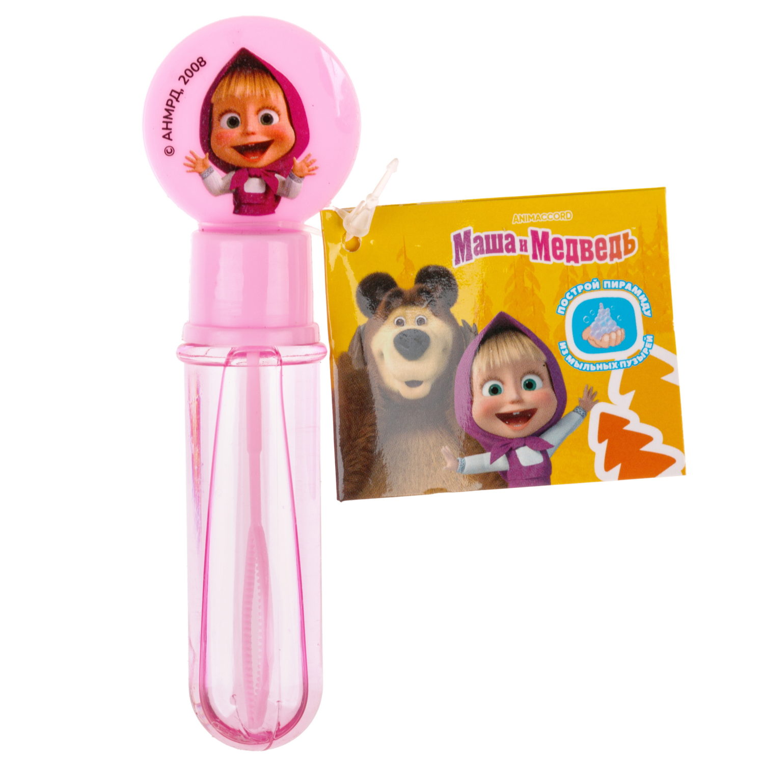 Мыльные пузыри нелопающиеся "Маша и медведь" с кругляшом на крышке , 10 мл