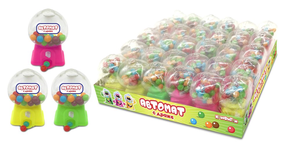 АВТОМАТ с драже, блок 30 шт. (4г х 30 х 24)