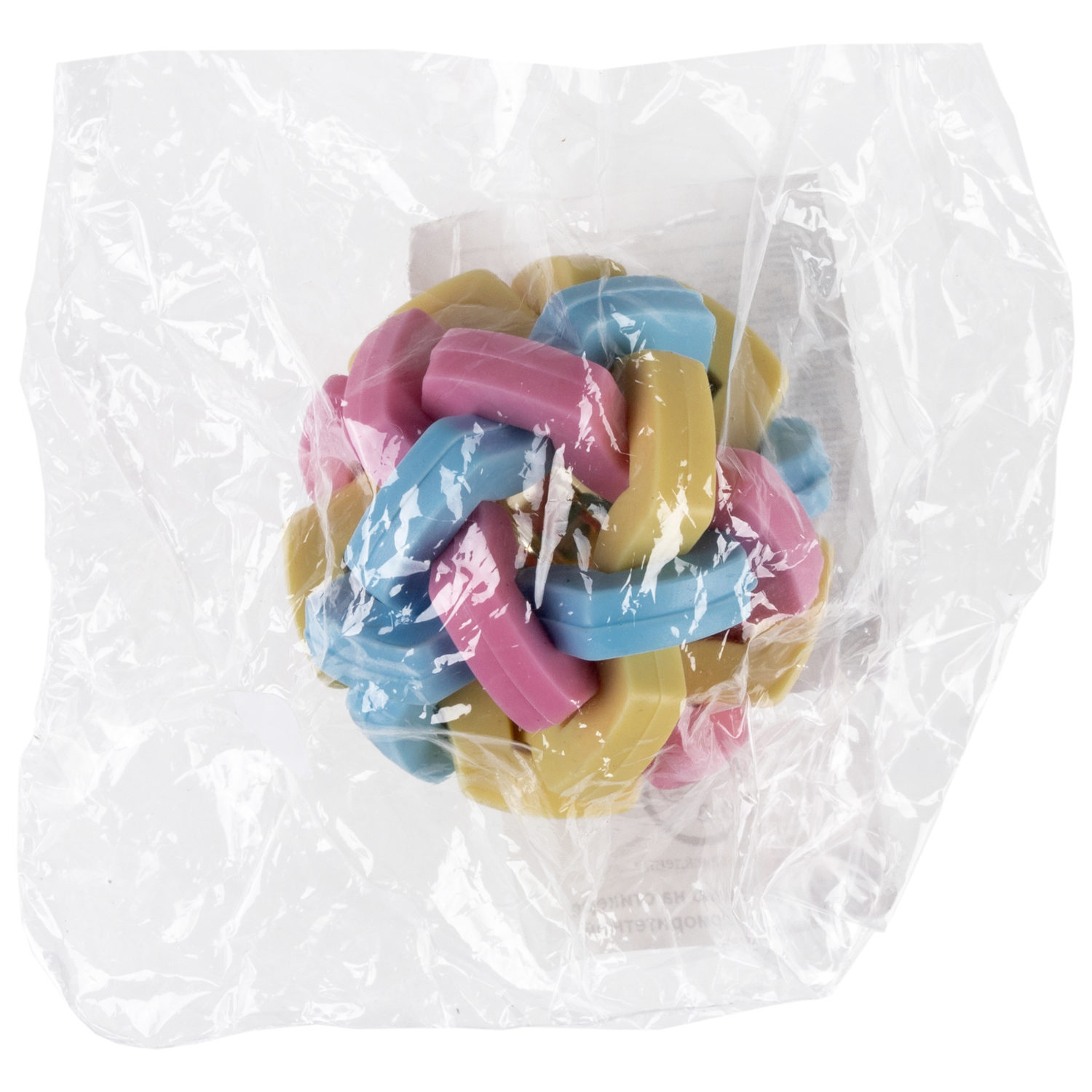 1toy мячик-попрыгун плетенка-маршмеллоу 6 см