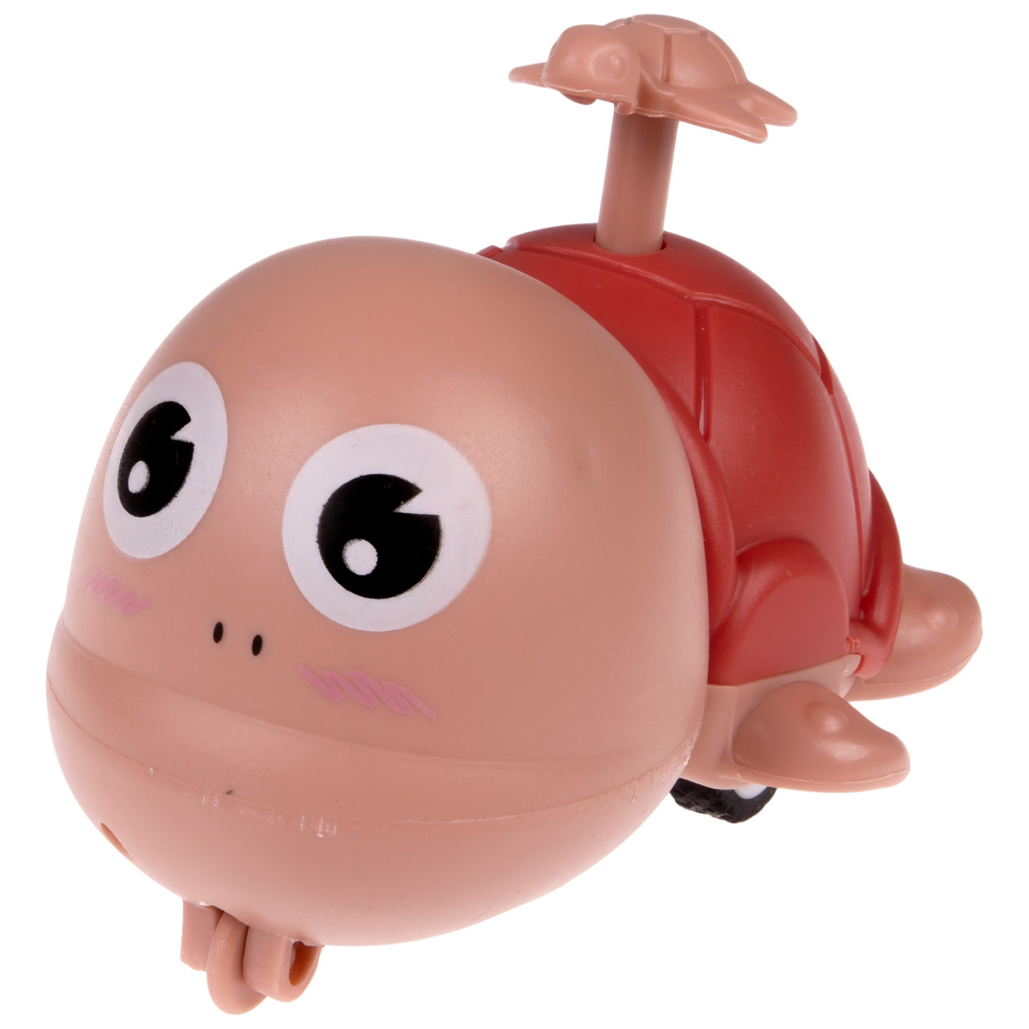 Инерционная игрушка 1TOY Побегушки Черепаха с детёнышем, красный панцирь