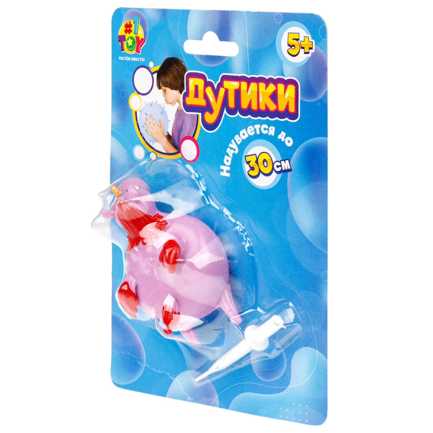 Игрушка ДУТИКИ 1TOY Единорог, максимальный размер 30 см, 3 вида в ассортименте