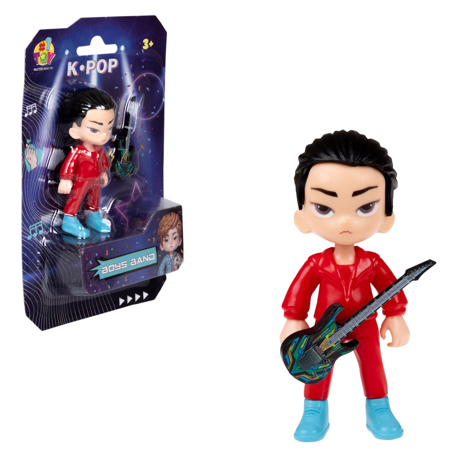 Кукла для девочки 1TOY K-POP Boys band с музыкальными инструментами, маленькая фигурка аниме 