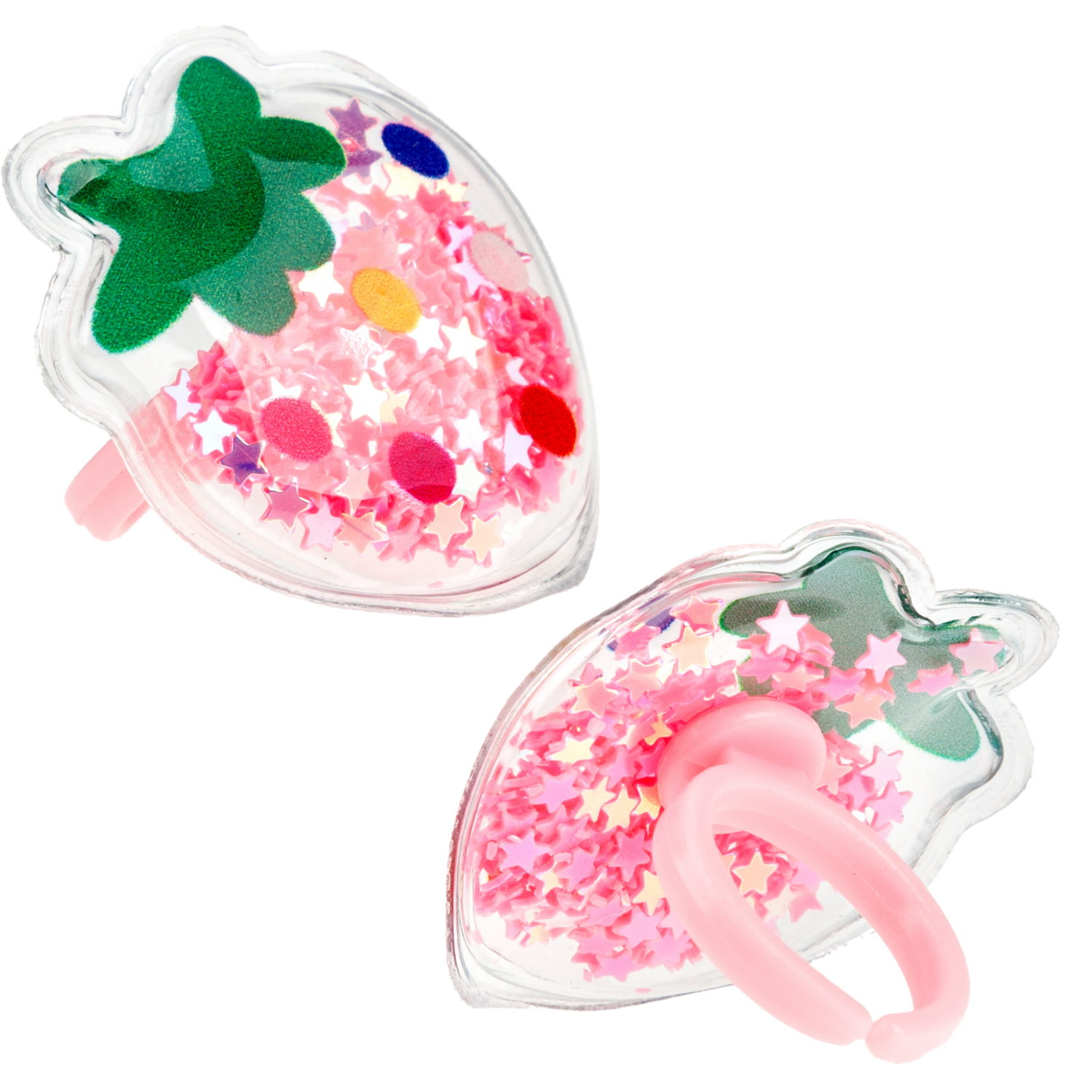 Блеск для губ Lukky Dessert Fruits, клубничный, 3 мл, с колечком