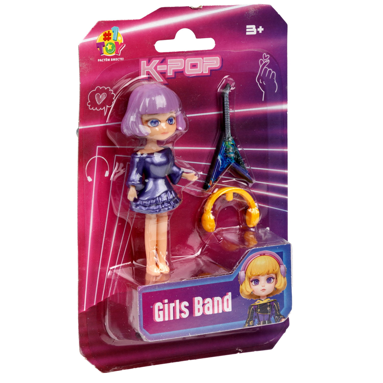 Кукла 1TOY K-POP Girls band с музыкальными инструментами, 30 видов в ассортименте