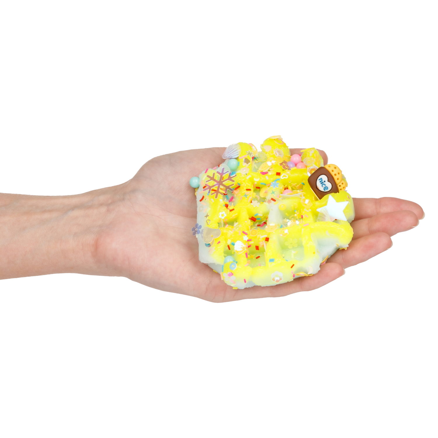 Игрушка-антистресс 1TOY Крутой замес «Няшка-вкусняшка», «Венская вафля», с колокольчиком, желто-голубая