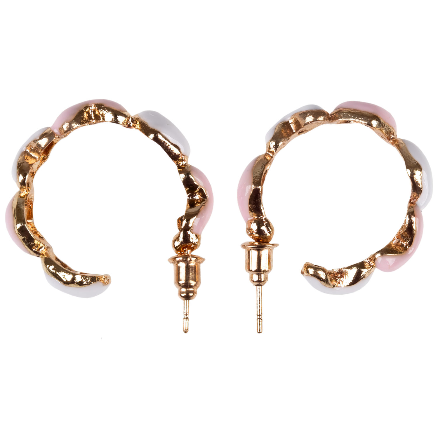 Серьги-гвоздики Lukky Fashion "Витые сердечки" 