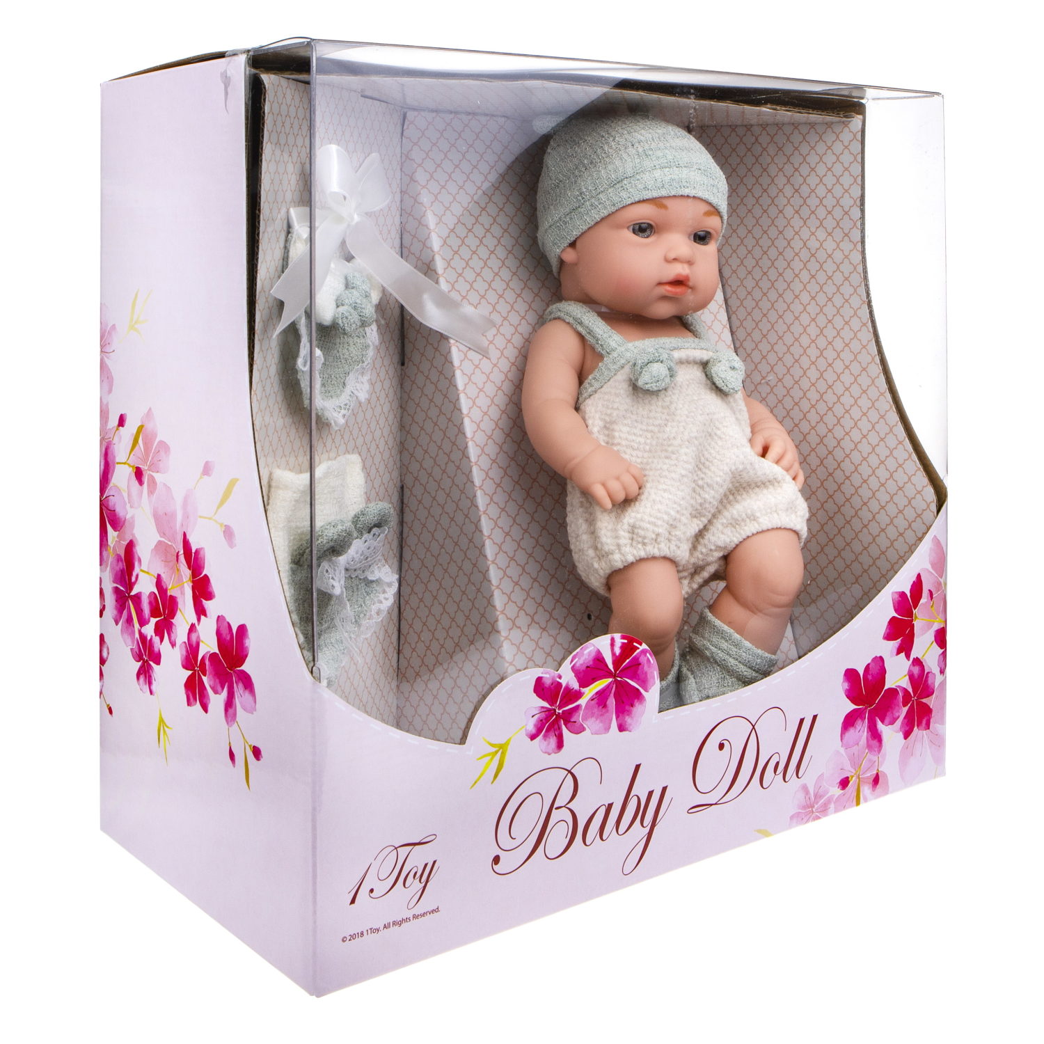Пупс 1TOY Baby Doll в голубой одежде, 30 см