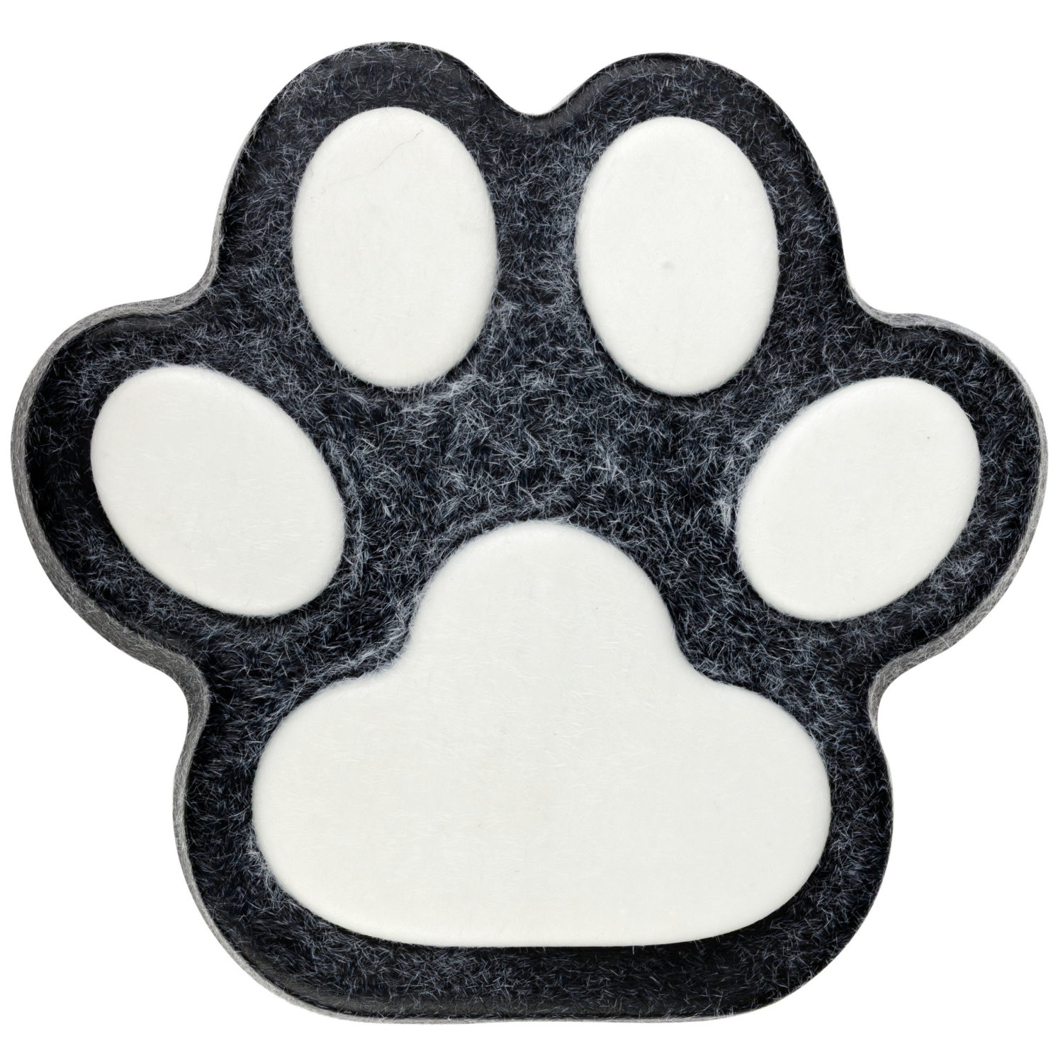 Таба лапа пушистая 1TOY Крутой замес, большая, 26х23,5х2 см, черная с белым