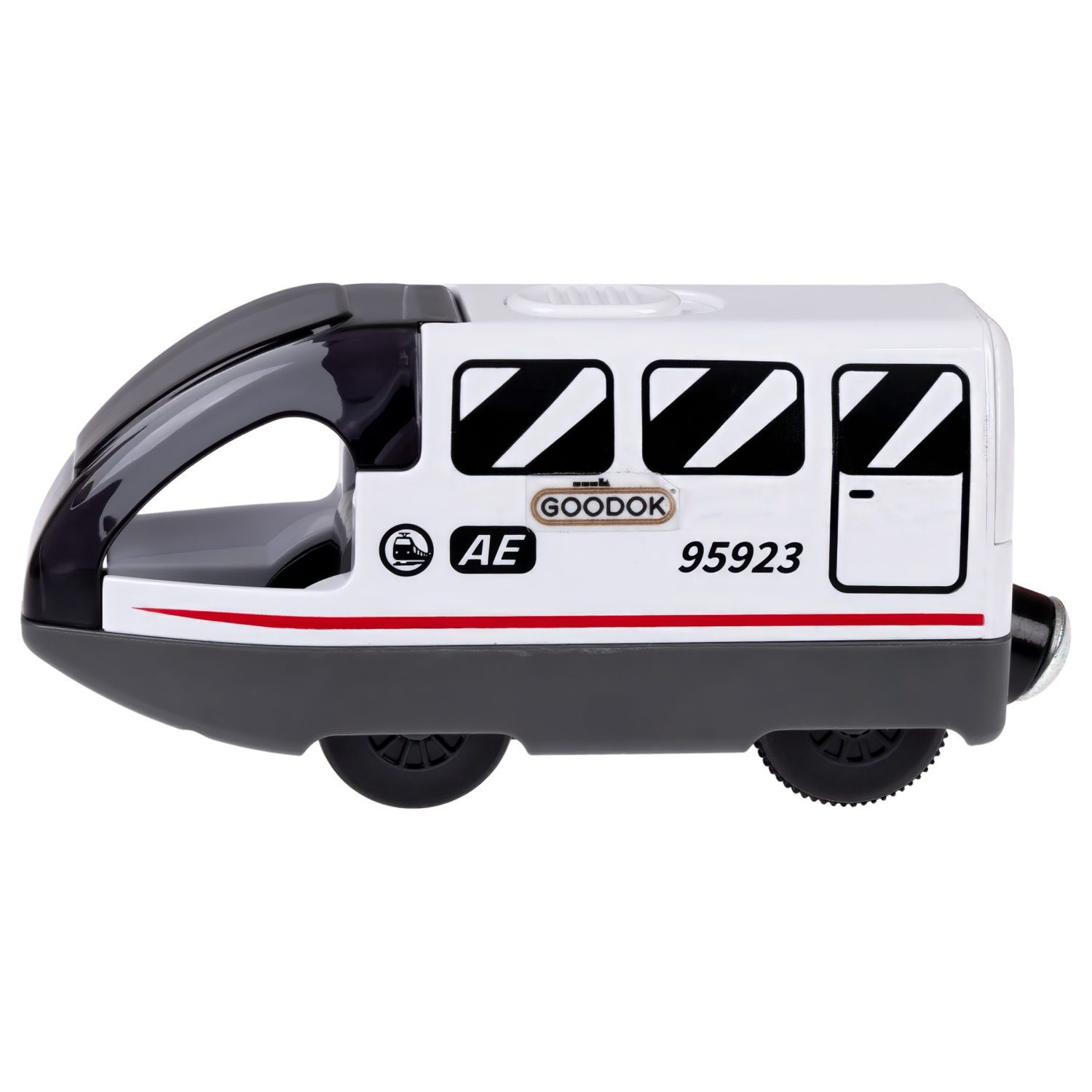 Деревянная железная дорога 1TOY GOODOK с электропоездом, 39 элементов