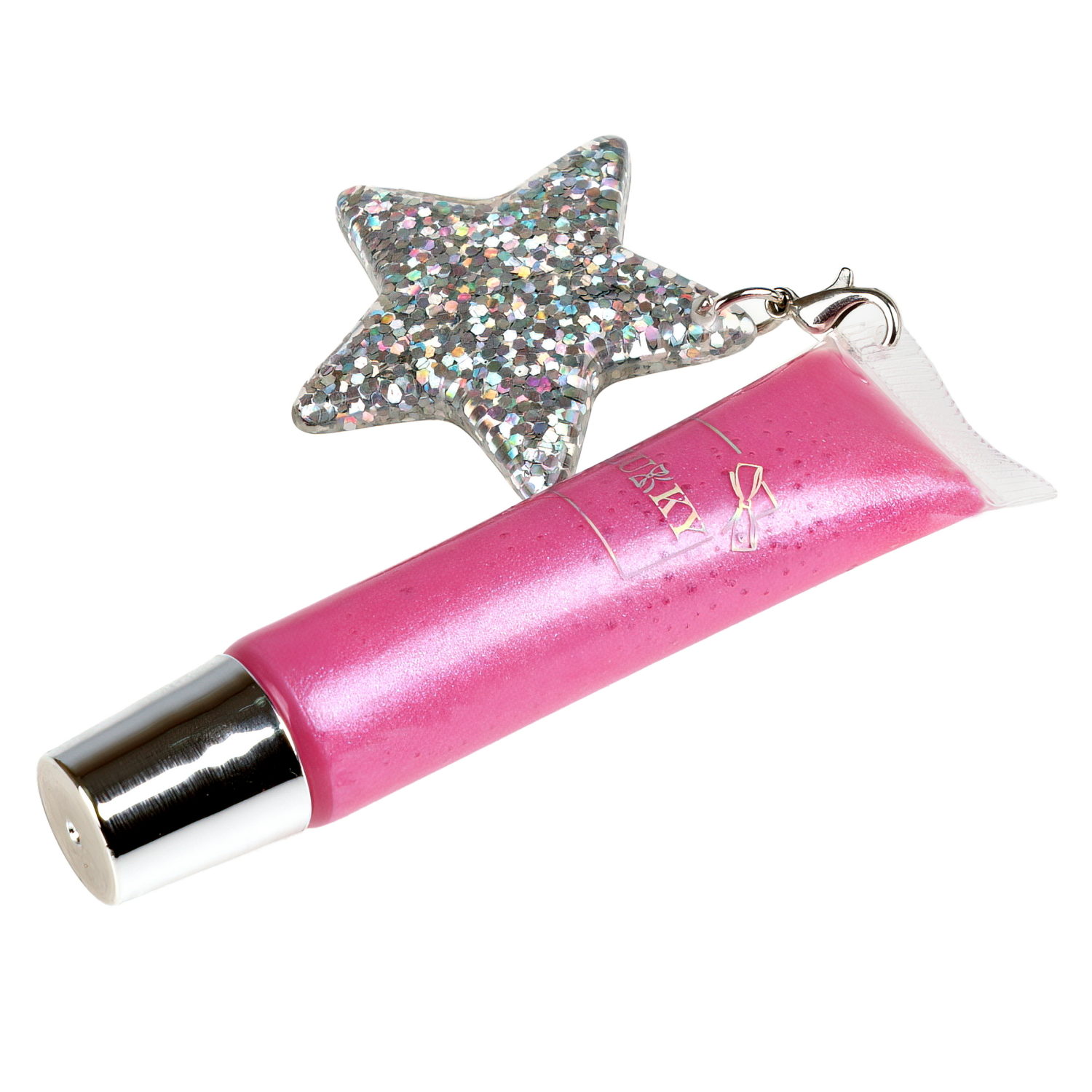 Набор Lukky Beauty Duet, голографический блеск для губ и помада с блёстками