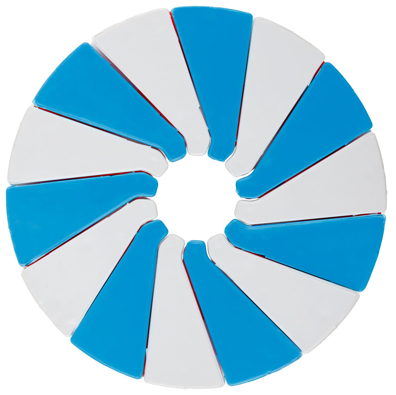 Фрисби складной 1TOY 7/14 см, двуцветный, бело-голубой