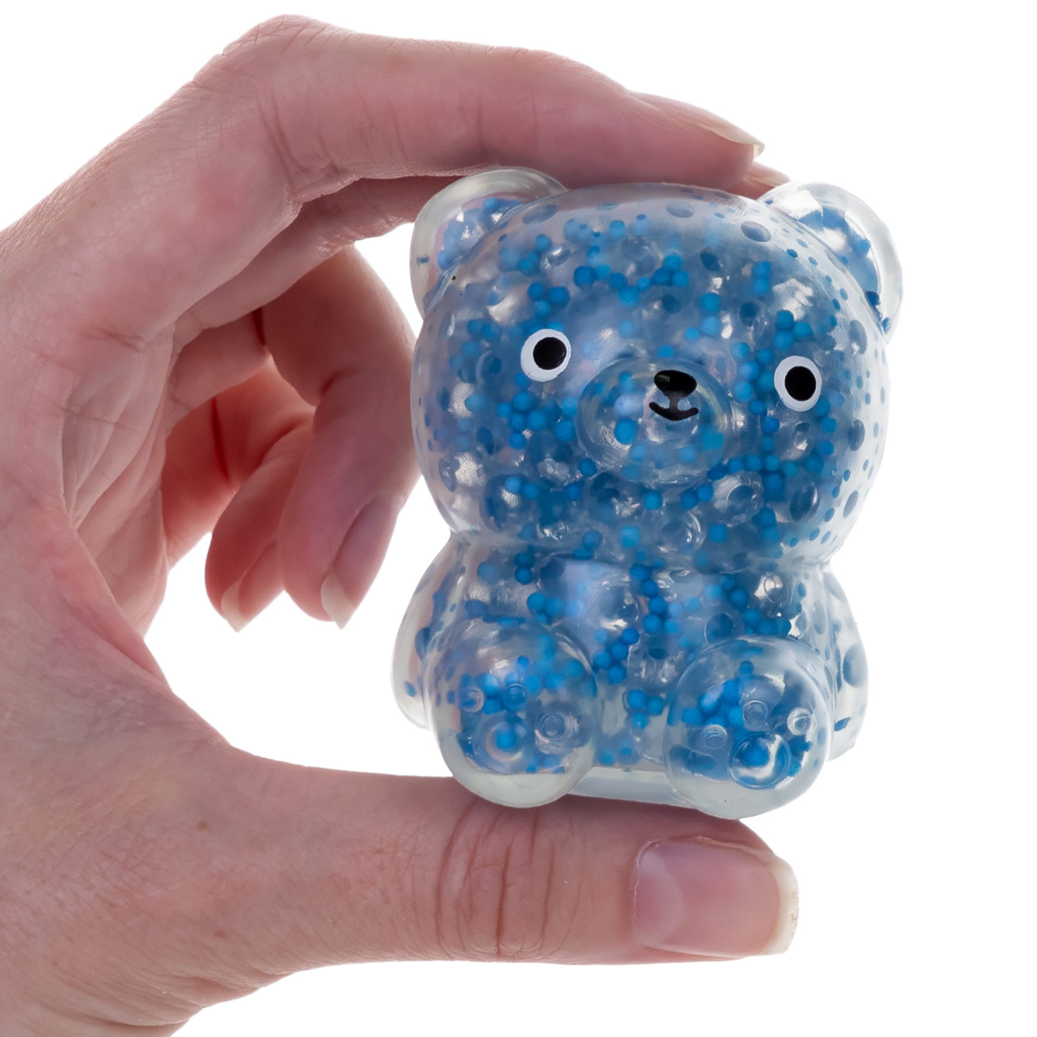 1toy Жмяка, "Медвежонок" с мелкими шариками 6х4,5х5 см, 4 вида в ассортименте