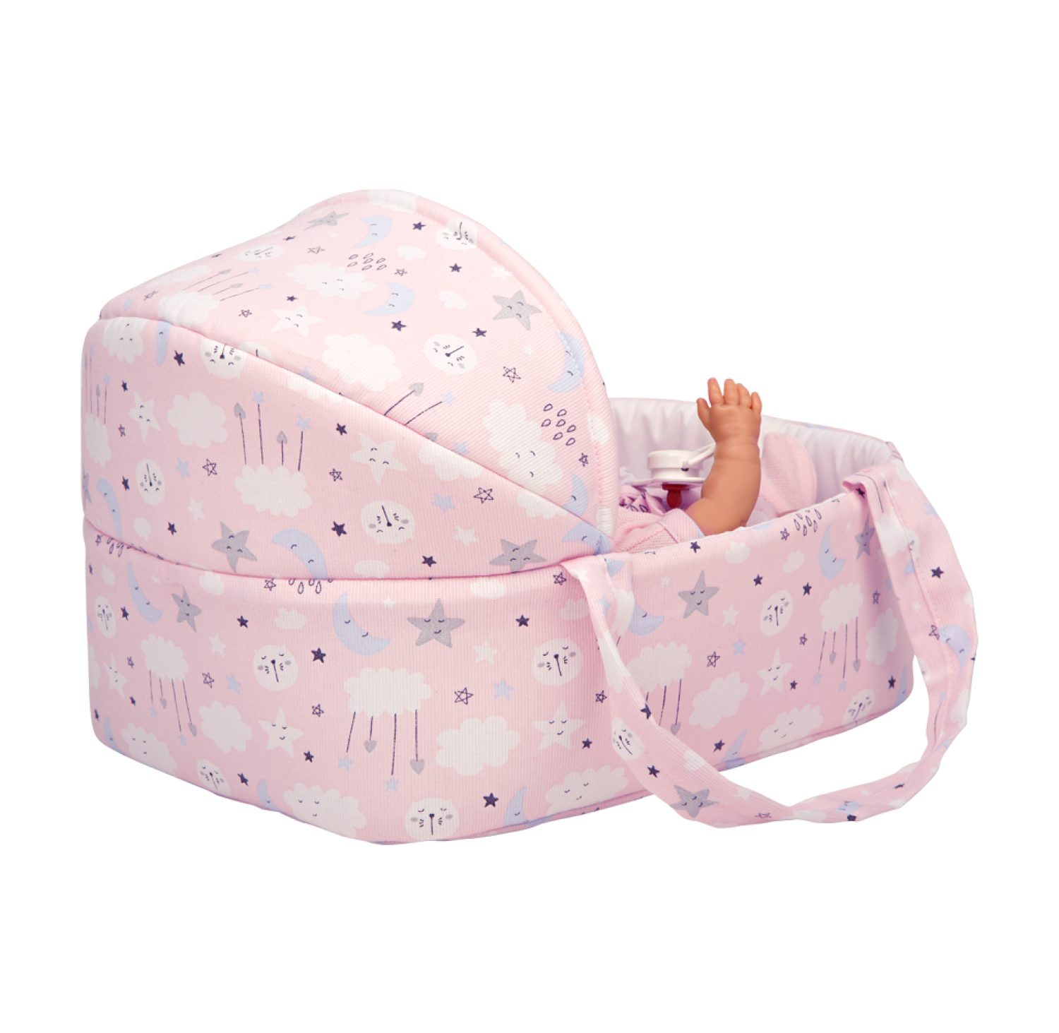 Куклы-двойняшки Arias ELEGANCE BABIS GEMELOS 26 см, винил, с соской и люлькой-переноской, Испания