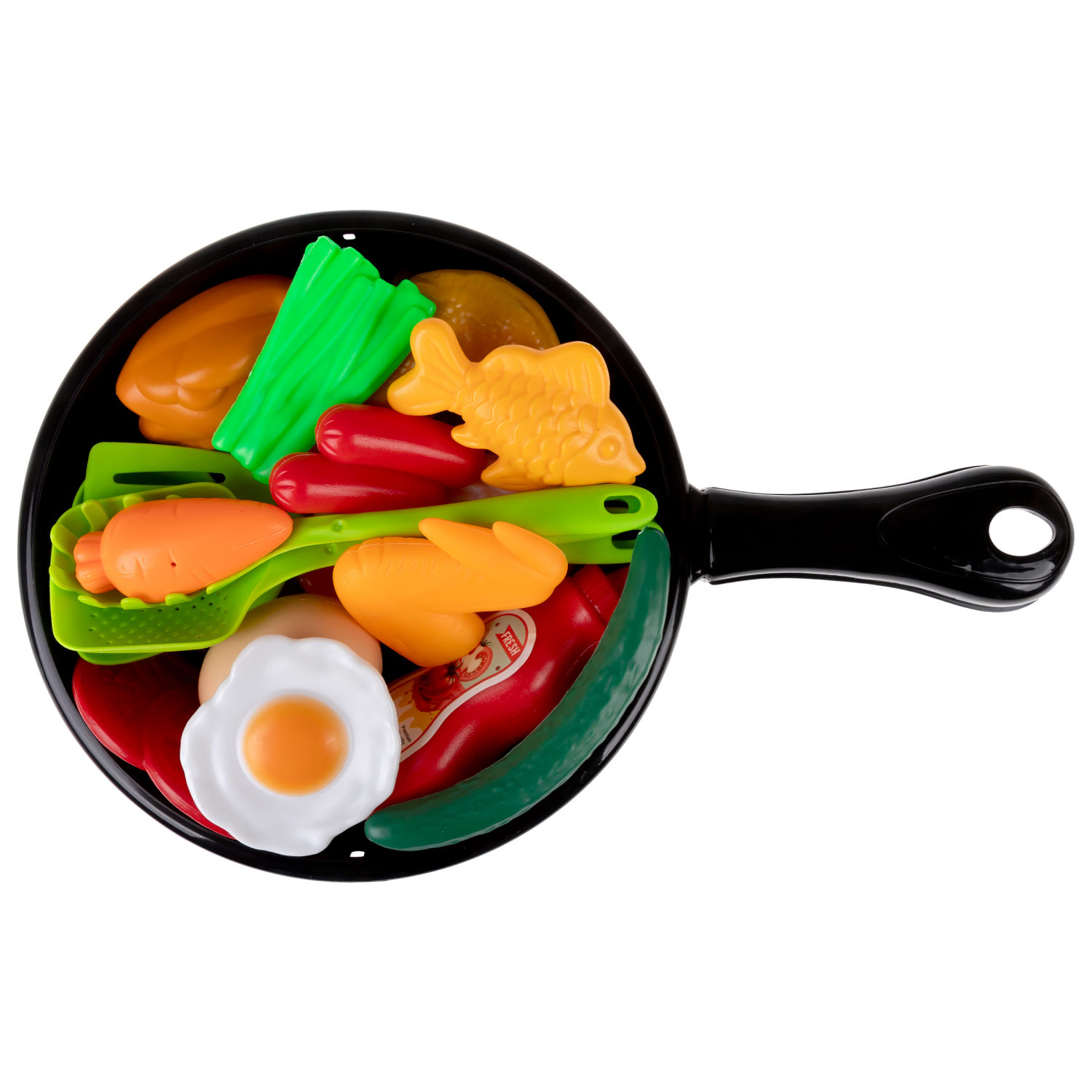 1TOY ДЕВОЧКИНА РАДОСТЬ Набор продуктов в сковороде "Мясо с овощами", 30х19 см.