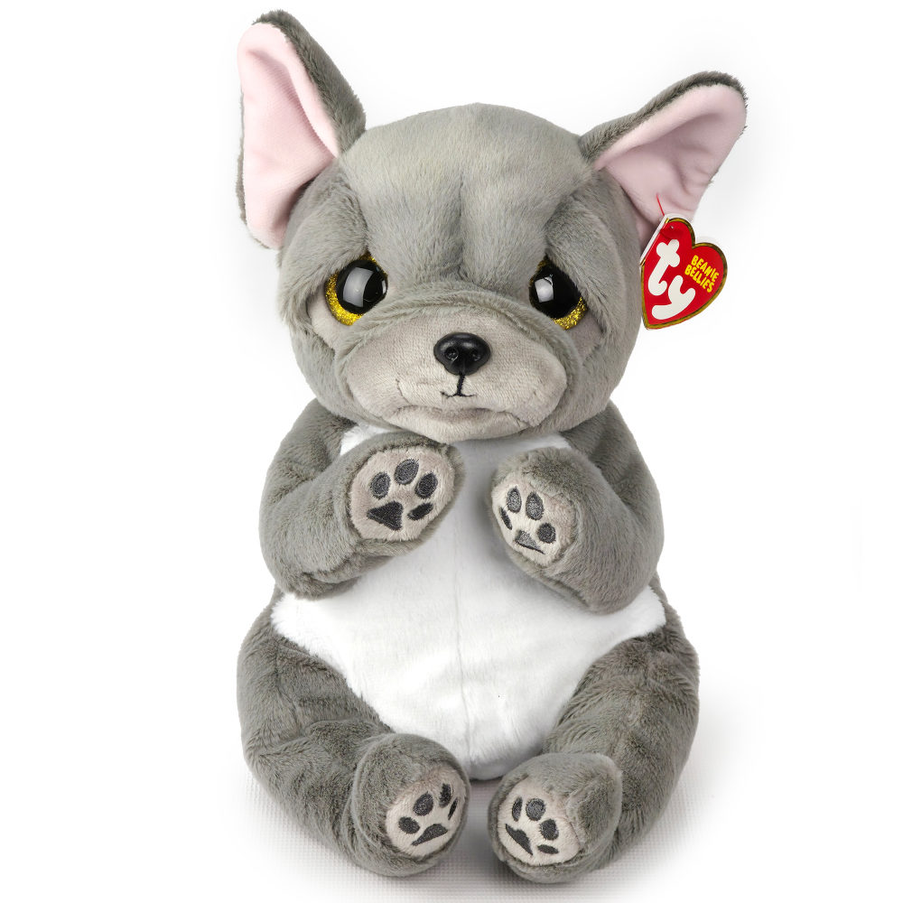 Мягкая игрушка TY серый пёс сидящий Вилфред, 25 см