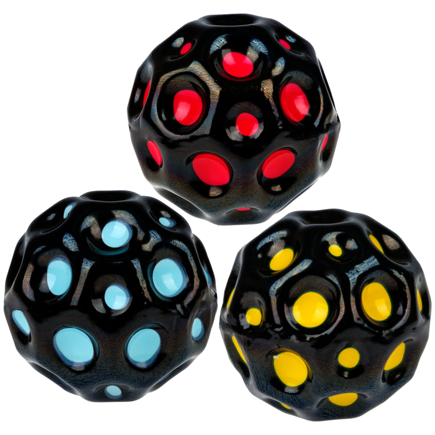 Мяч 1TOY Крутой замес Moon Ball черный, 6 см, 3 цвета в ассортименте